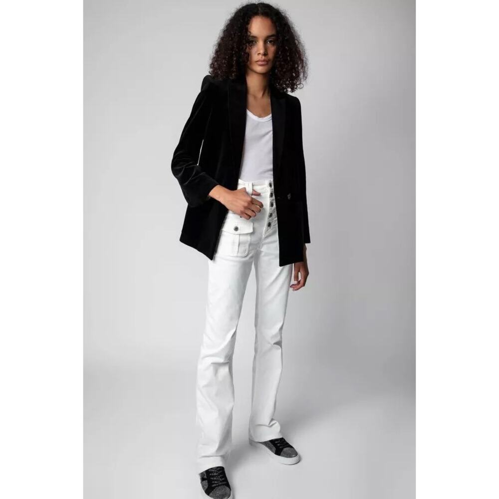 Zadig & Voltaire NWT Eyes Denim Show Jeans in White Size 24 MSRP $368